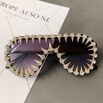 Steam Punk Diamond Oversized Sunglasses For Women Luxury - Image 2
