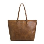 New Large-capacity Retro Tote Simple Commute Women's Handbag Shoulder Solid Color Storage Bag - Image 2