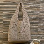 All-matching Solid Color Knitted Shoulder Bag
