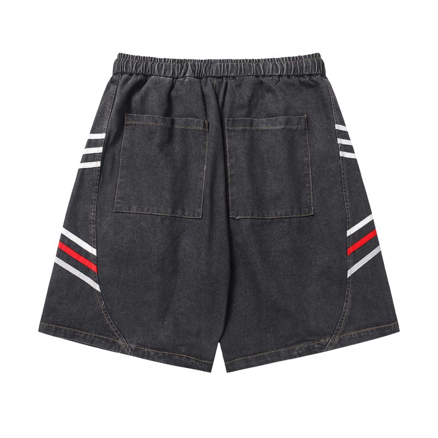 American Washed Design Sense Baggy Denim Shorts - Image 8