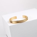 Double Curved Titanium Steel Bracelet - Image 4