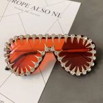 Steam Punk Diamond Oversized Sunglasses For Women Luxury - Image 4