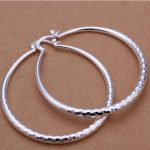 925 Silver Exaggerated Large Hoop Earrings Hoop Earrings - Image 5