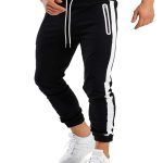 Men's Trendy Latest Running Fitness Side Contrast Color Velcro Sports Trousers - Image 8