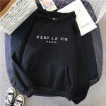 Loose Hooded Sweater Student Hoodie With Letter Print Sports Tops - Image 5