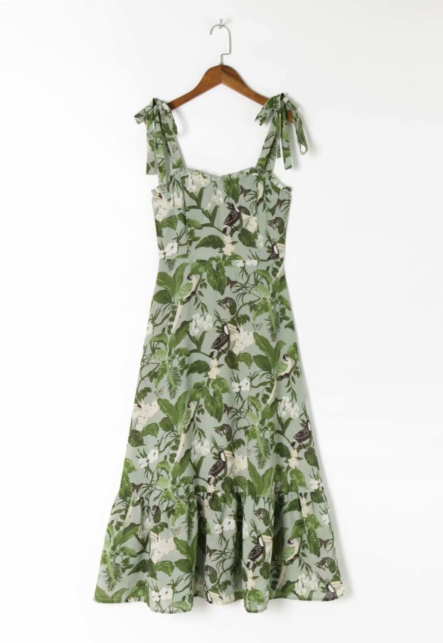 Ladies Fashion Personality Ruffle Midi Dress - Image 2