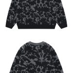 Azure And Other Smoky Rain European And American Dark Contrasting Color Jacquard Knitwear Men's And Women's Round Neck Sweater - Image 10