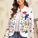 Women's Fashion Temperament Commute Cardigan Printed Coat - Image 3