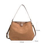 Vintage Retro Matte Soft Leather Tote Shoulder Bag - Image 5