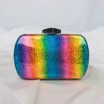 Summer Versatile Rainbow Color Dinner Bag Laser Pu Clutch Gradient Color Women's Bag - Image 8