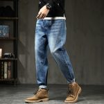 Jeans Loose Plus Fat Plus Size Harem Trousers Stretch Feet Jeans Men - Image 2