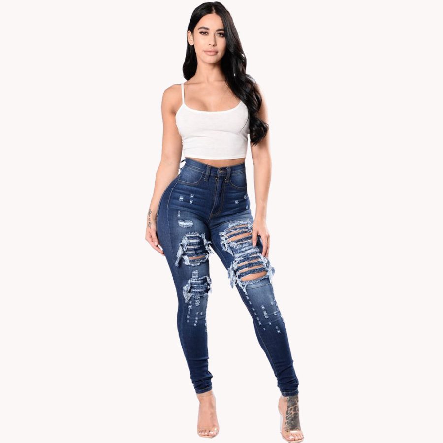 Ripped Jeans For Women Skinny Pants - Image 5