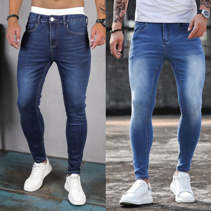 Men's Fashion Casual Stretch Skinny Jeans - Image 2