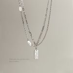 Simple Double Layer Stacked Necklace For Women"s New Fashion In - Image 3
