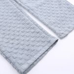 Checkerboard Clip Velvet Hidden Check Embroidered Knitted Trousers Man - Image 7