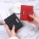 Women's Short Three Fold Multiple Card Slots Large Capacity Zipper Coin Purse - Image 8