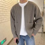 Fashion Trendy Ins Trendy Knitted Cardigan Men's Sweater - Image 2