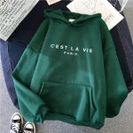 Loose Hooded Sweater Student Hoodie With Letter Print Sports Tops - Image 7