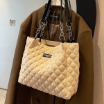 Advanced Texture Niche One-shoulder Tote Canvas Bag - Image 5