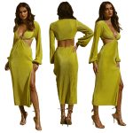 Autumn Fashion Pressed Pleated Waistless Women's Dresses - Image 6