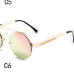 Round Steampunk Sunglasses Brand Design Men Women Metal Punk - Image 7