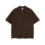 Fashion Men's Zip Up Polo Shirts Short Sleeves - Image 4