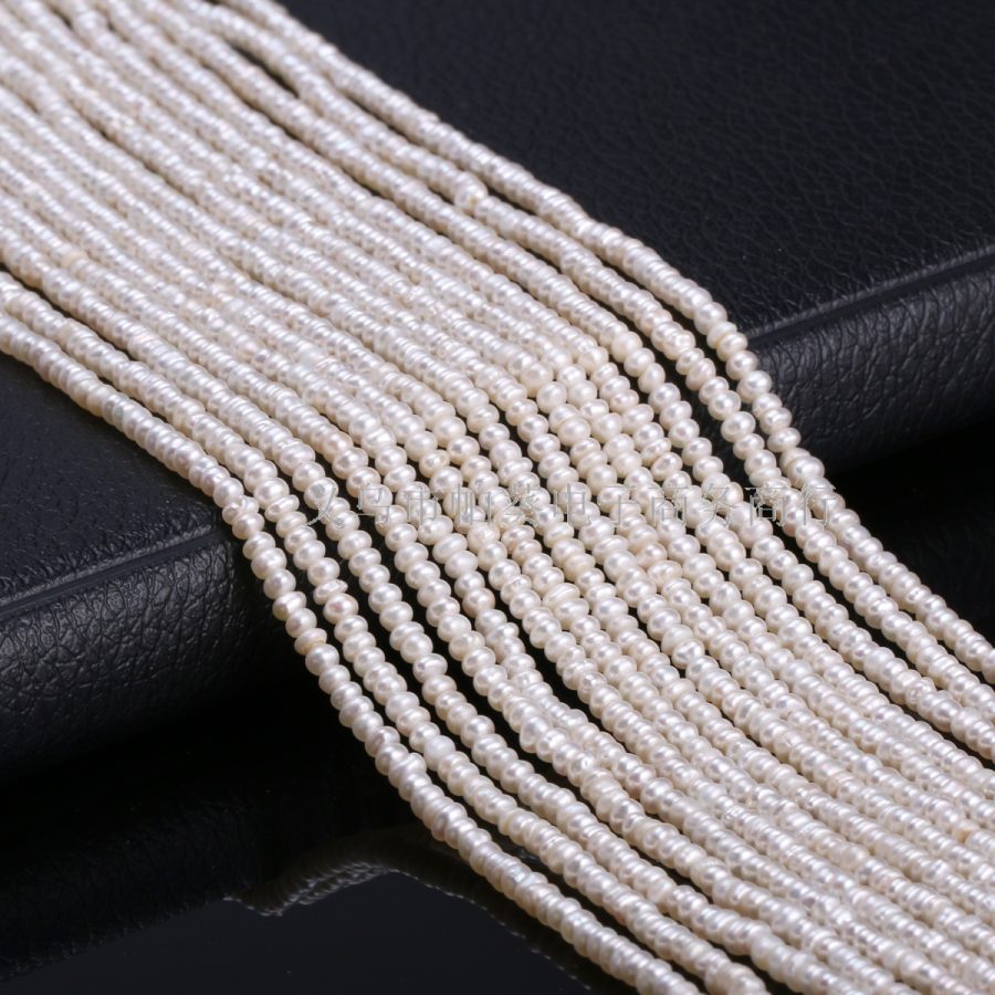 Exquisite Natural Freshwater Flat Round Pearl Beads - Image 2