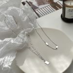 Simple Double Layer Stacked Necklace For Women"s New Fashion In - Image 4