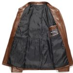 Men's Thin Zipper Pu Leather Jacket - Image 5