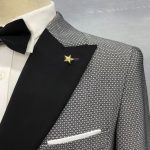 Men's Raw Edge Design High-quality Shoulder Pad Blazer - Image 4