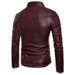 Large Size Plus Velvet Men's Leather Jacket - Image 5