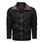 Winter Plus Velvet Thick Loose Lapel Plus Size Denim Jacket Men's Jacket