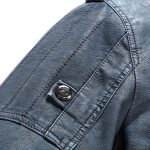 Leather Jacket Plus Velvet Washed Retro Leather Jacket - Image 7