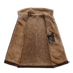 Men's Leather Lapel Fleece Padded Coat - Image 10