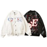 Men's Loose Vintage Embroidered Baseball Jacket - Image 2