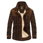 Winter Jacket Men Thicken Warm Fleece Jackets Coats Pure Cotton Plaid Jacket Military Clothes - Image 3