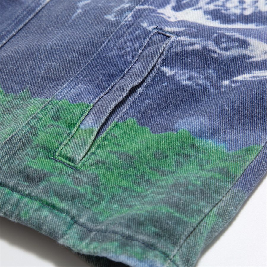 Men's Loose Casual Full Print Landscape Snow Mountain Pattern Jacket - Image 6