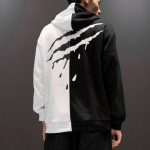 Women Patchwork Casual Hoodies Fall Winter Letter Printing Loose Pullover Men High Street Fashion Hooded Sweatshirts - Image 3