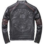Harley Genuine Leather Clothes Men's Motorcycle Riding Motorcycle Clothing Slim Fit - Image 9
