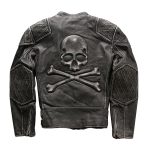 Men's Distressed Stand Collar Cropped Slim Leather Jacket - Image 5