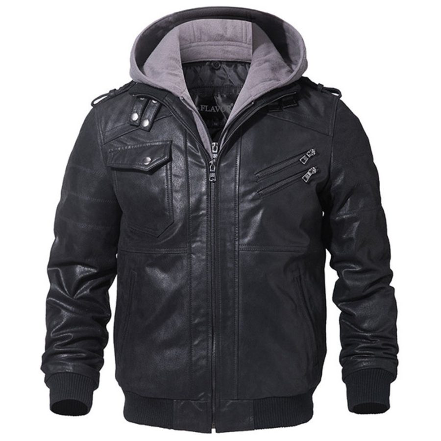 Winter Fashion Motorcycle Leather Jacket Men Slim Fit Oblique Zipper PU Jackets Autumn Mens Leather Biker Coats Warm Streetwear - Image 6