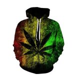 Beach Maple Leaf Couples Sport Sweaters Men And Women Casual Hoodies - Image 3