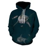 Shark Pullover Loose Hoodie For  Men And Women 3 D Hoodies - Image 5