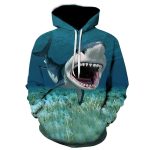 Shark Pullover Loose Hoodie For  Men And Women 3 D Hoodies - Image 7