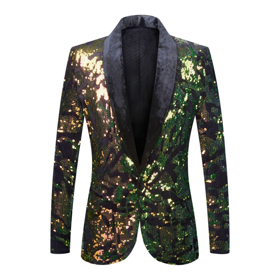 The Angelo Sequin Slim Fit Blazer Suit Jacket - Image 5