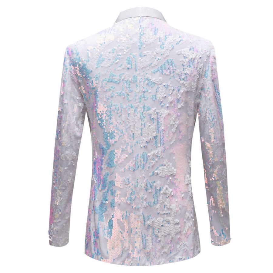 The Angelo Sequin Slim Fit Blazer Suit Jacket - Image 3