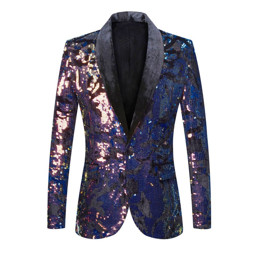 The Angelo Sequin Slim Fit Blazer Suit Jacket - Image 6