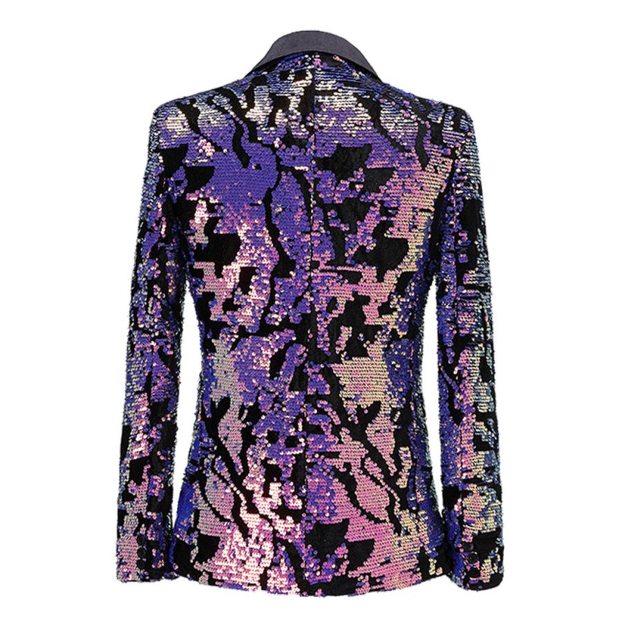 The Angelo Sequin Slim Fit Blazer Suit Jacket - Image 2