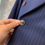 British Style Formal Wear Striped Double-breasted Blazer - Image 5