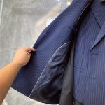 British Style Formal Wear Striped Double-breasted Blazer - Image 4